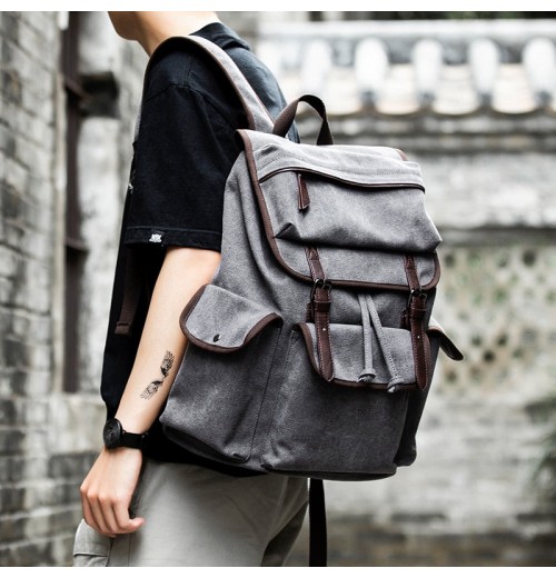 Canvas Buckle Flap 15.6 Backpack