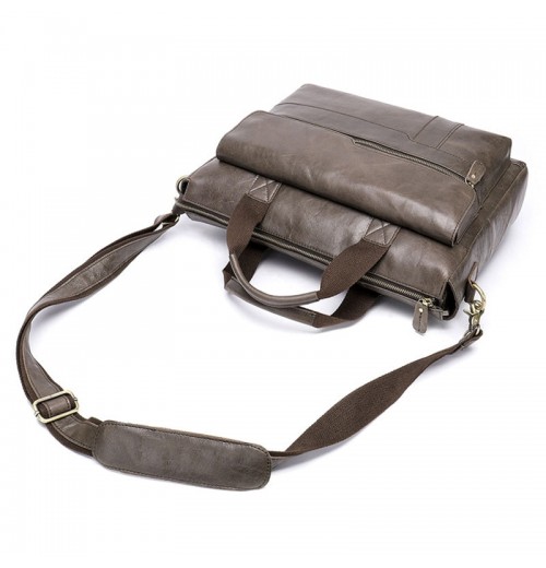 Leather Messenger Bag for 15 inch Laptop