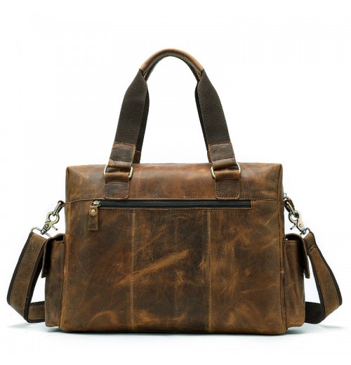 15.6 inch Laptop Bag Brown Leather