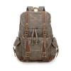 Canvas Leather Rucksack 15.6 Backpack