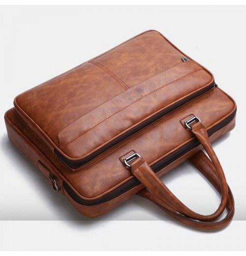 Leather Messenger Bag 15 inch Laptop