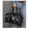 Leather Travel Bag With Shoe Compartment